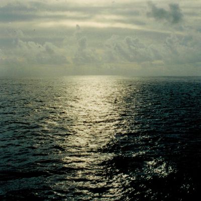 At sea